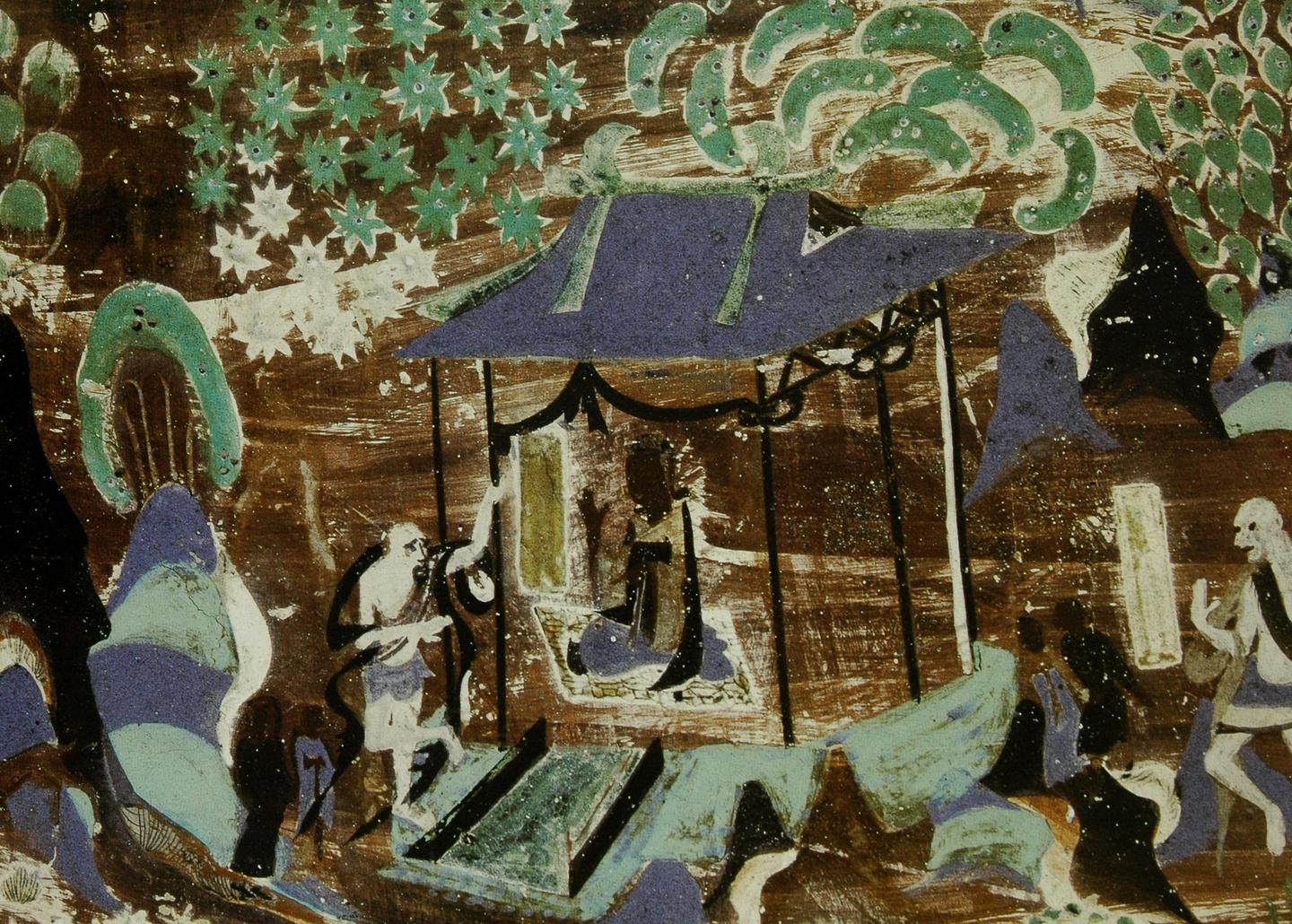 神游千年，大美敦煌】隋-419窟【2】（上）窟顶长幅连环画：须达