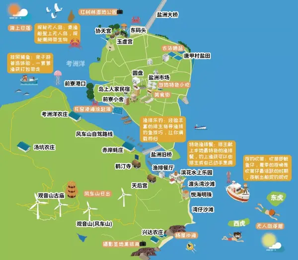 惠东县盐洲岛地图图片