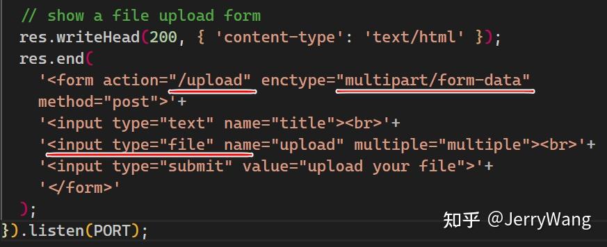  Multiparty Node js Multipart Form data 
