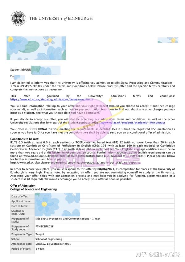 【录取分享】爱丁堡大学 MSc Signal Processing and Communication专业 知乎