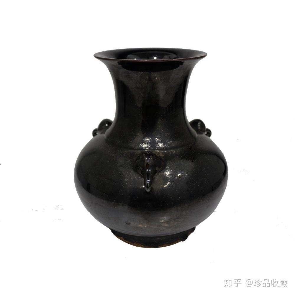 藏品鉴赏乌金釉象鼻尊