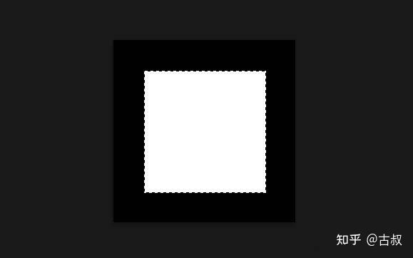 在新建的文档中绘制一个4x4像素的正方形并填充为黑色,如下图所示