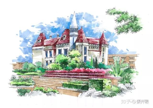 风景园林与建筑学这两种马克笔手绘画风,您喜欢哪一种? - 知乎