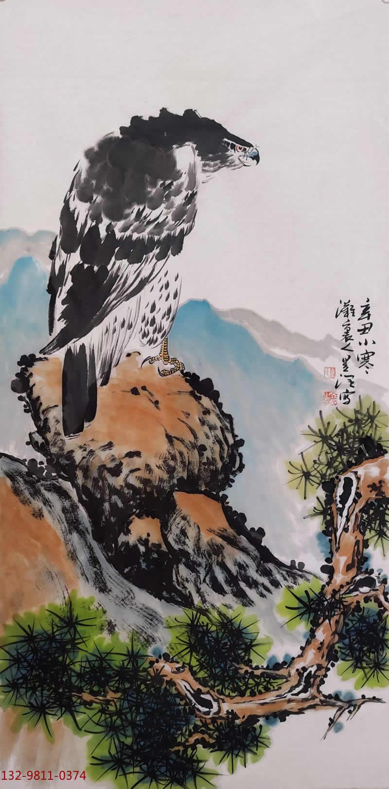 丁昱润雄鹰图送一份鹏程万里的祝福彰显一种壮志凌云的气度