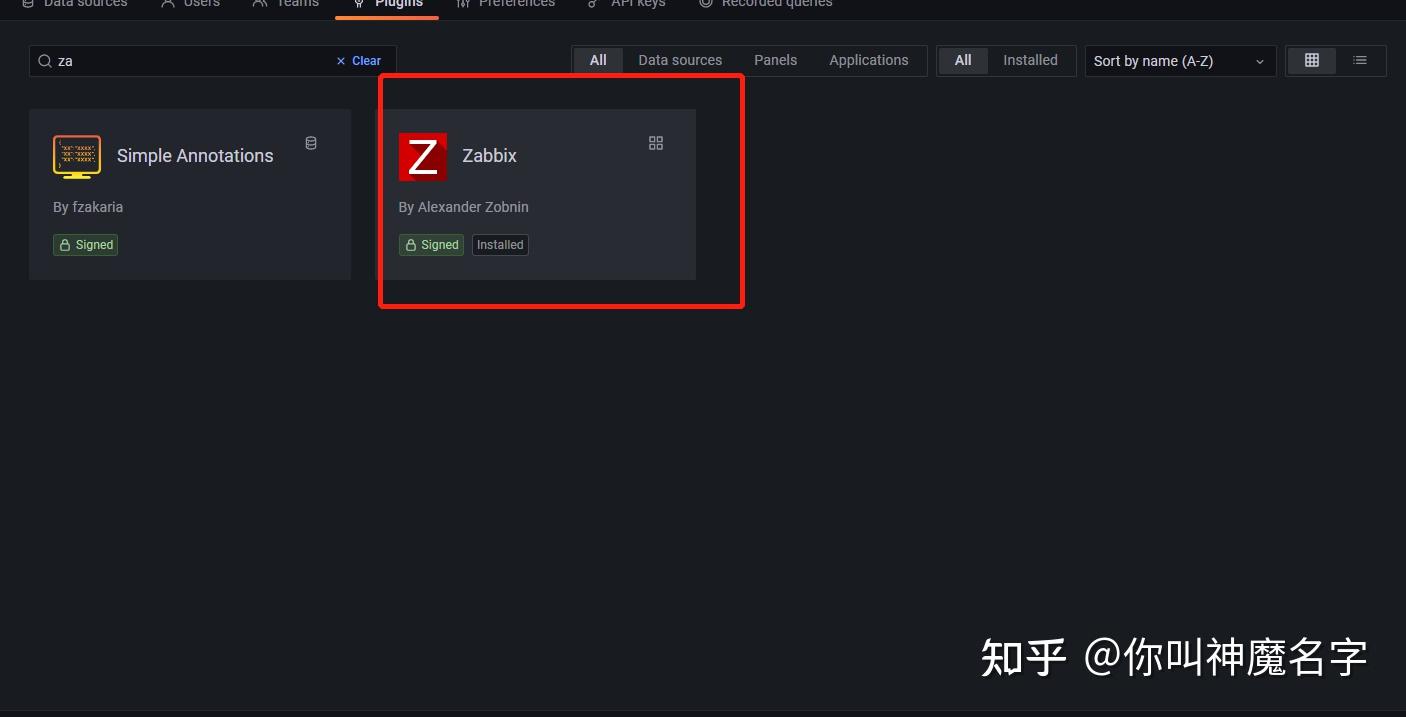 Grafana zabbix 