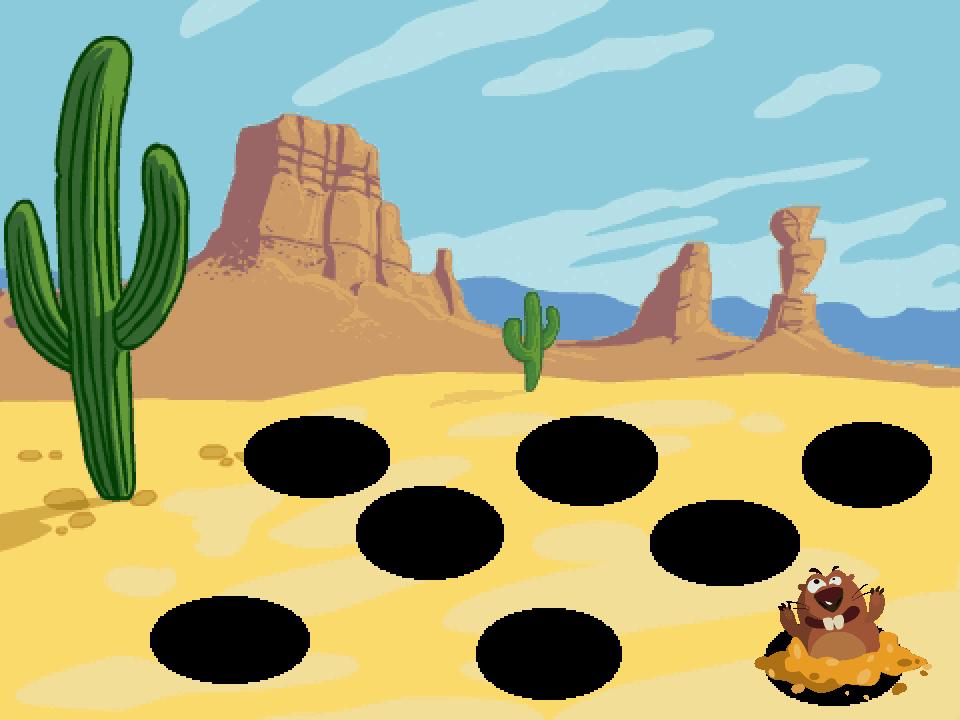 ②角色设计.把地鼠,锤子分别设计好.①舞台设计.把背