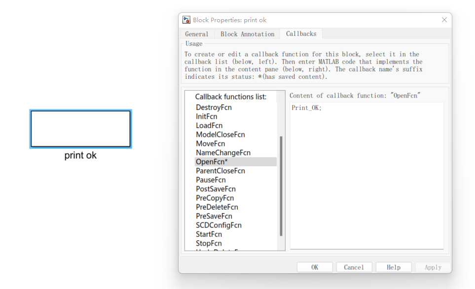 Simulink callbacks 