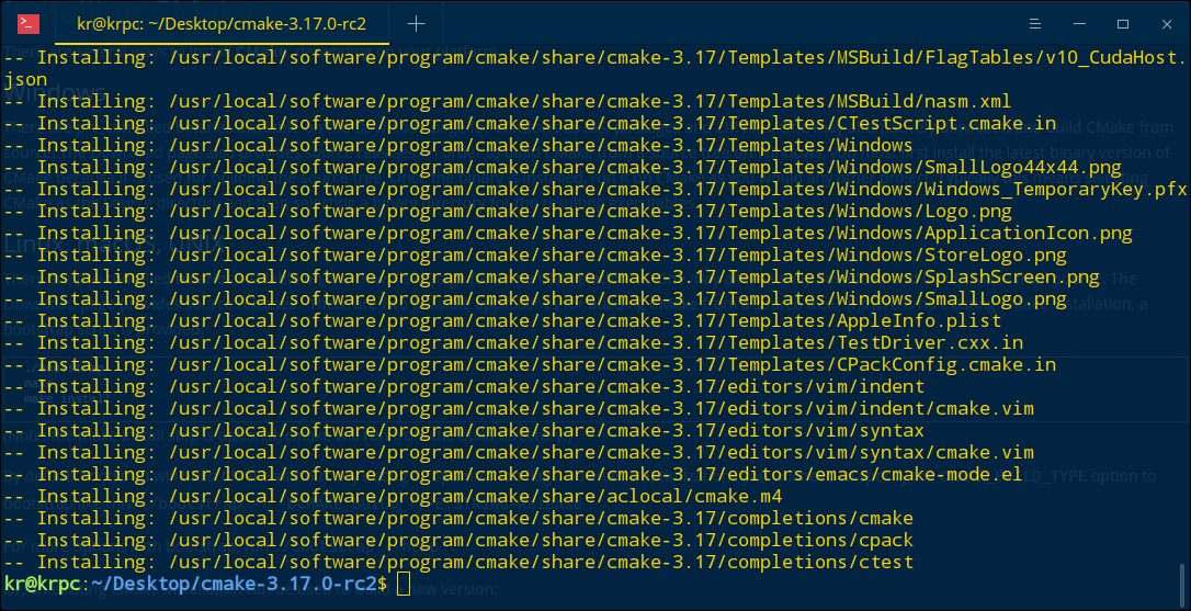 Linux cmake 