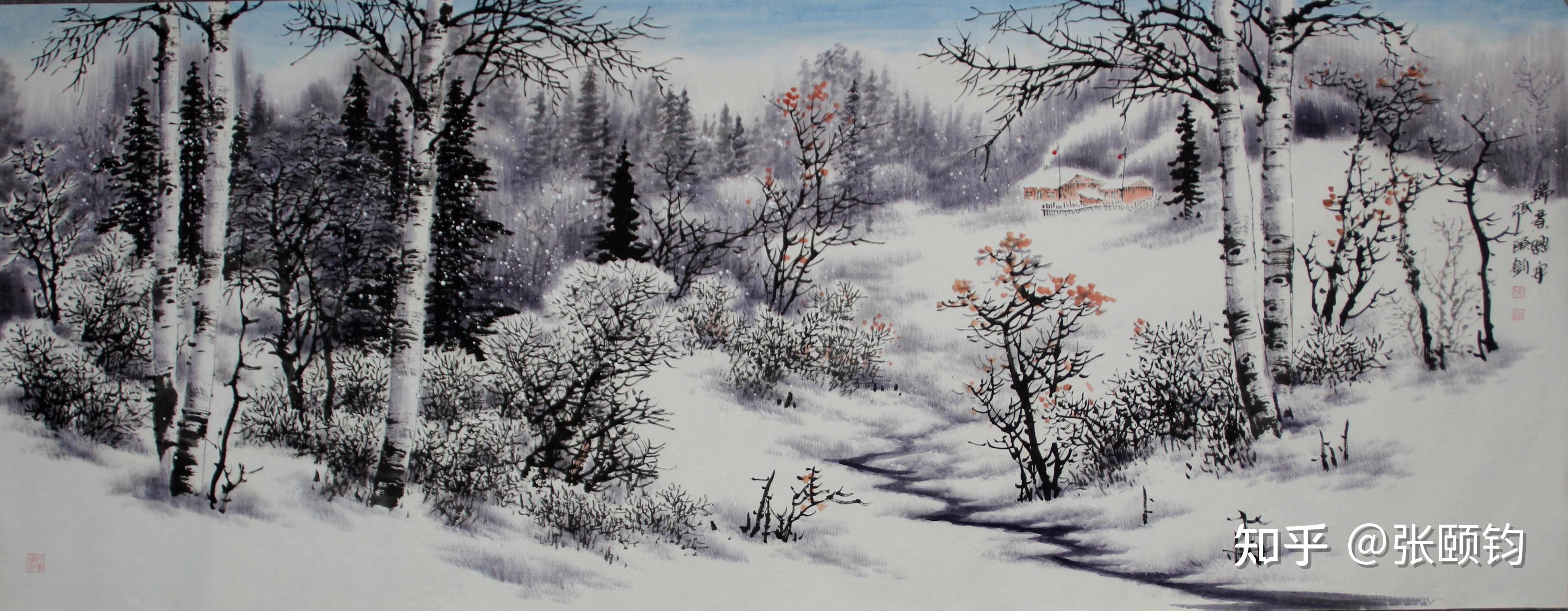画桦树林著名的画家图片