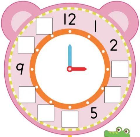 9套认识时间小游戏pdf可以打印下来当做桌游使用教娃认时间且娃一玩就