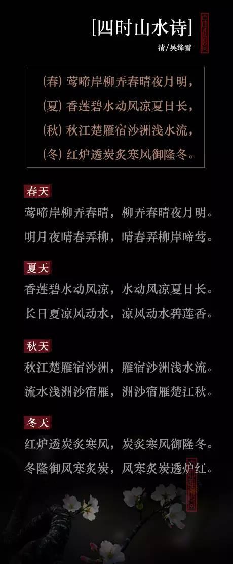 有哪些精妙的璇玑图诗回文诗
