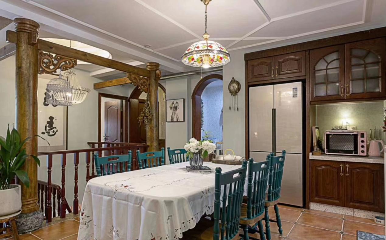 540㎡美式乡村风格别墅森系复古风绿色的院子太惬意了