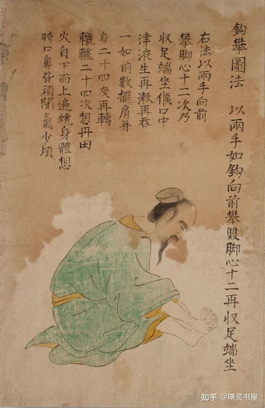道家修真图:二十四节气导引术和坐式八段锦,中式古法养生功法 - 知乎