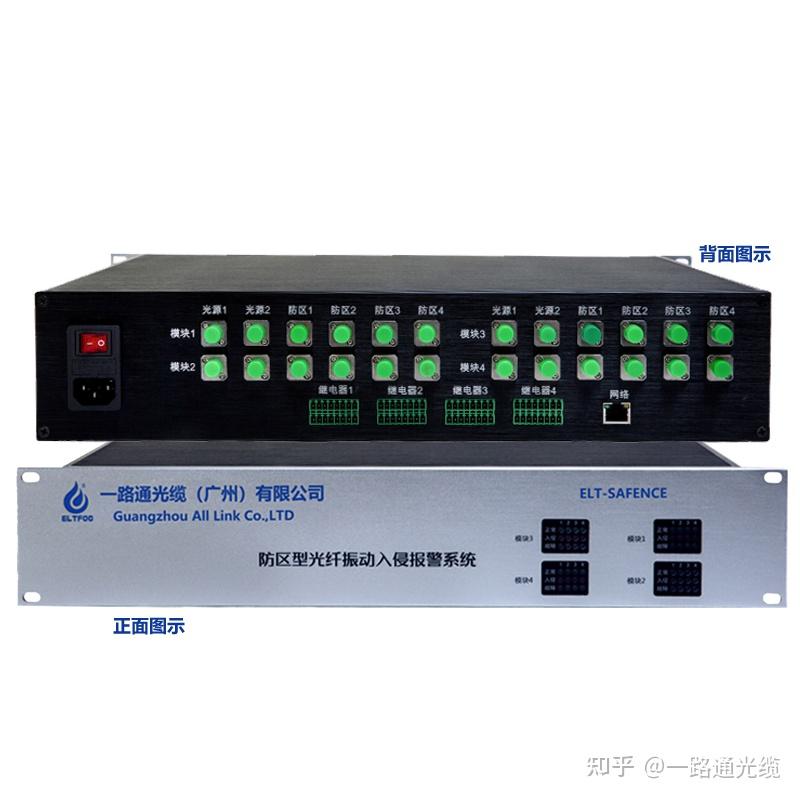 eltfoc一路通16防区嵌入式linux防区型振动光纤入侵报警系统主机