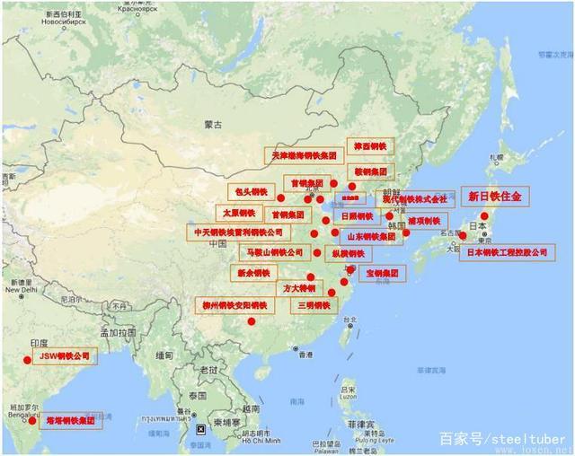 钢铁工业基地分布图图片