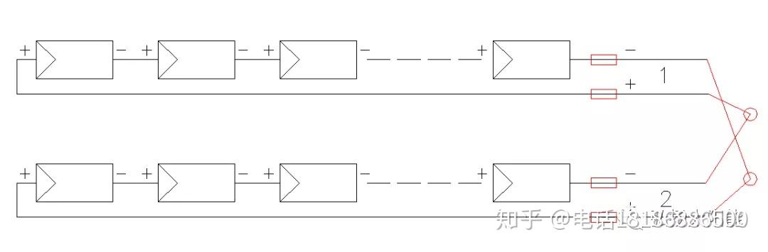 如果兩路組串,一路接對,一路接反,兩路組串相當於內部短路,組件短路