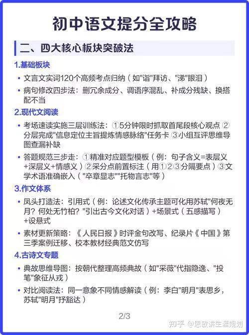 初中语文提分难?分3个分数段给你“定制方案”,助你备考少走弯路 - 知乎