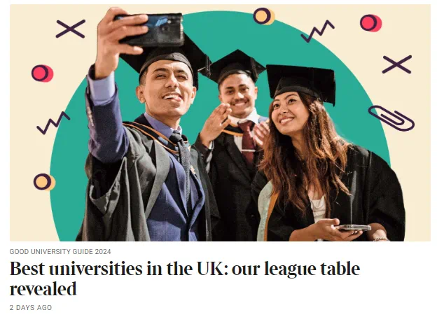 2024times英国大学排名格拉斯哥拉夫堡稳居艺术设计学科top2仅次于