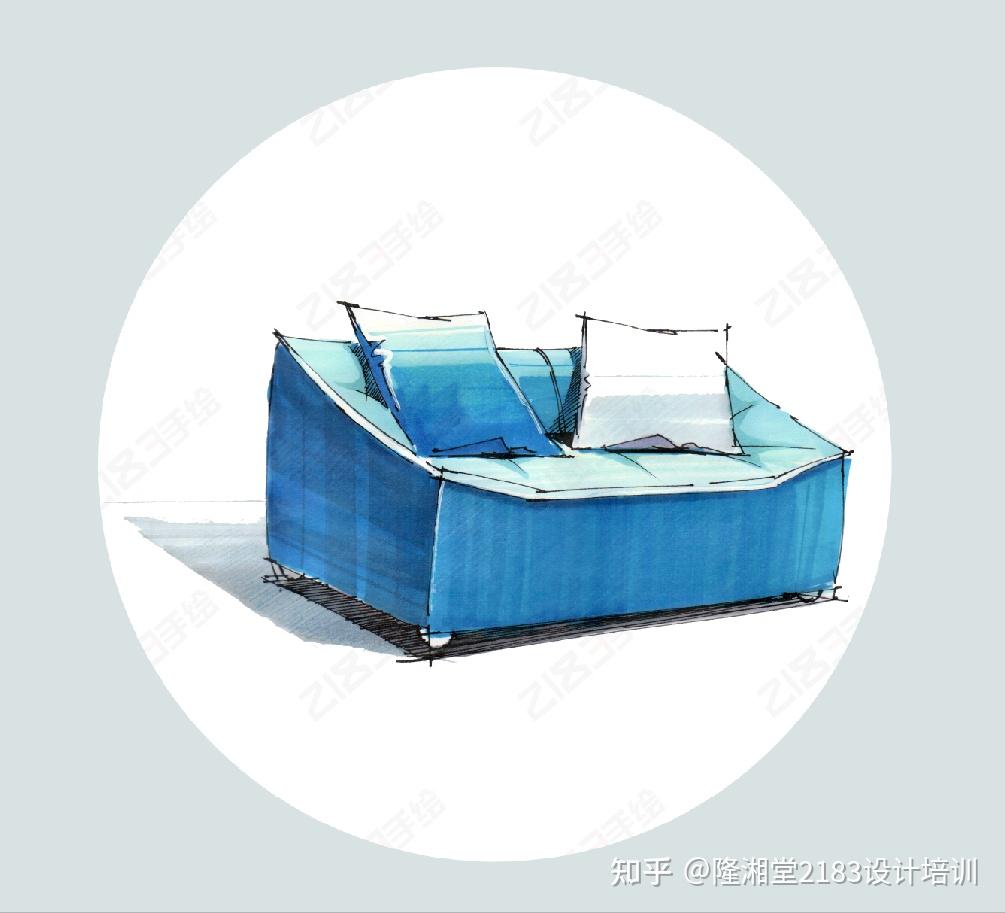 基础手绘01 | 室内单体线稿 上色