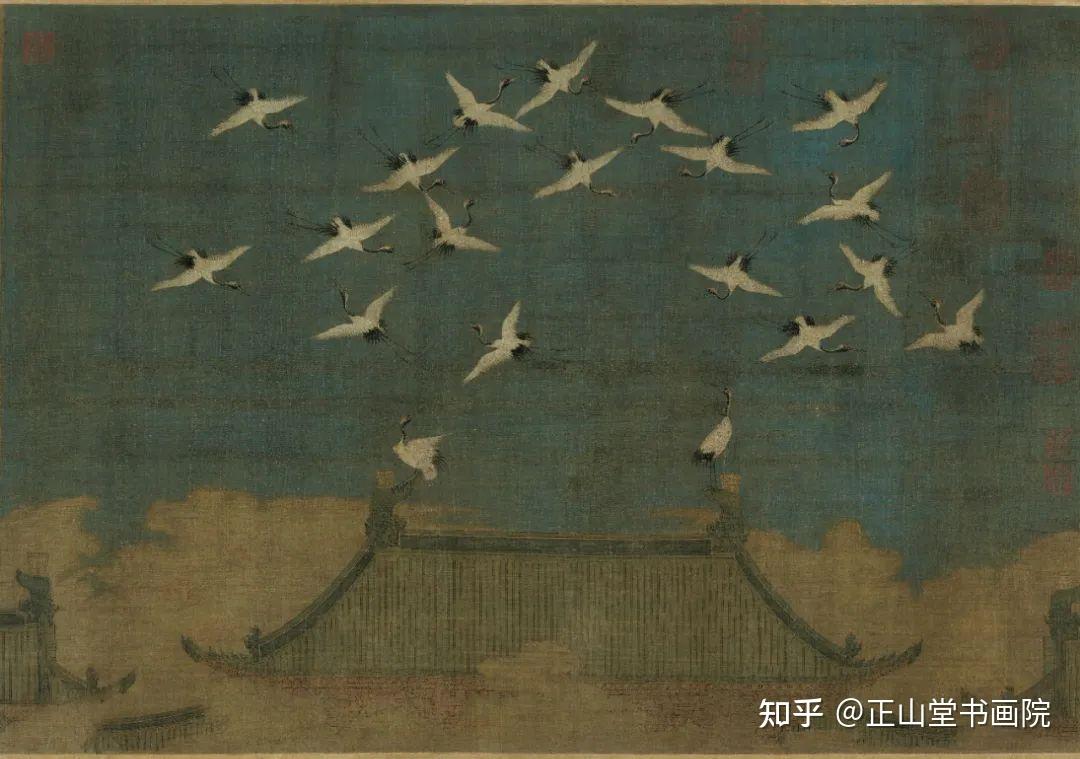 複製画◎中国美術◎宋徽宗 瑞鶴圖 二玄社1993年出版◎額装品安寧省博物館 北宋第8代皇帝 徽宗の『瑞鶴圖』(複製画) - メルカリ