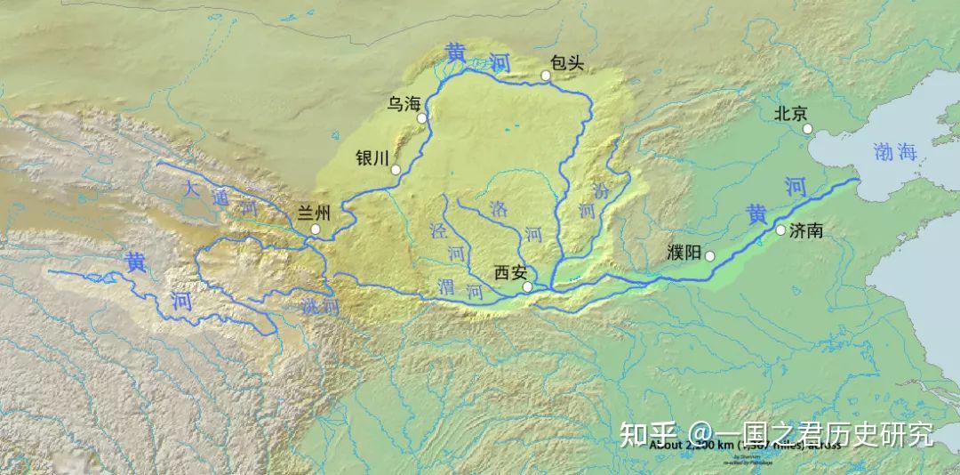 中国古代河流地图图片