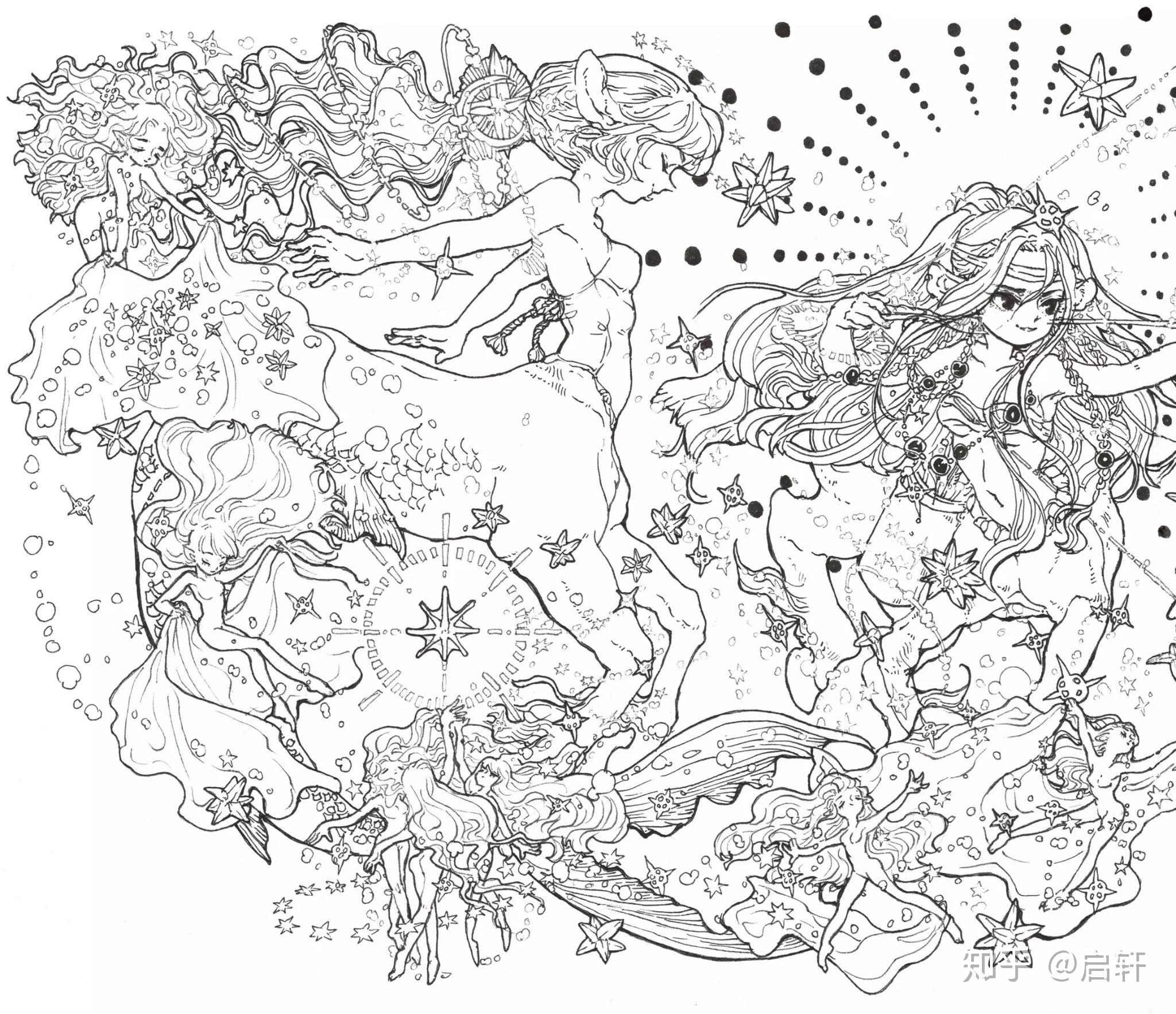 有比较复杂且好看的线稿吗,类似于科尔洛基的?(其实只要好看都行)?