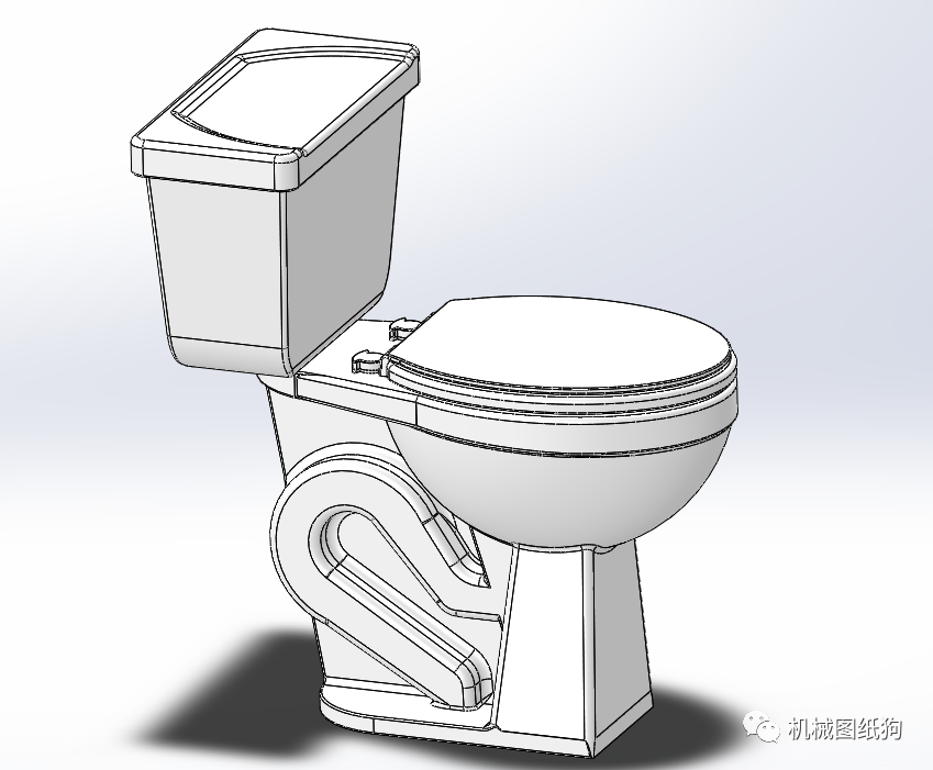 【生活艺术】toilet马桶简易造型3d图纸 solidworks设计 附step