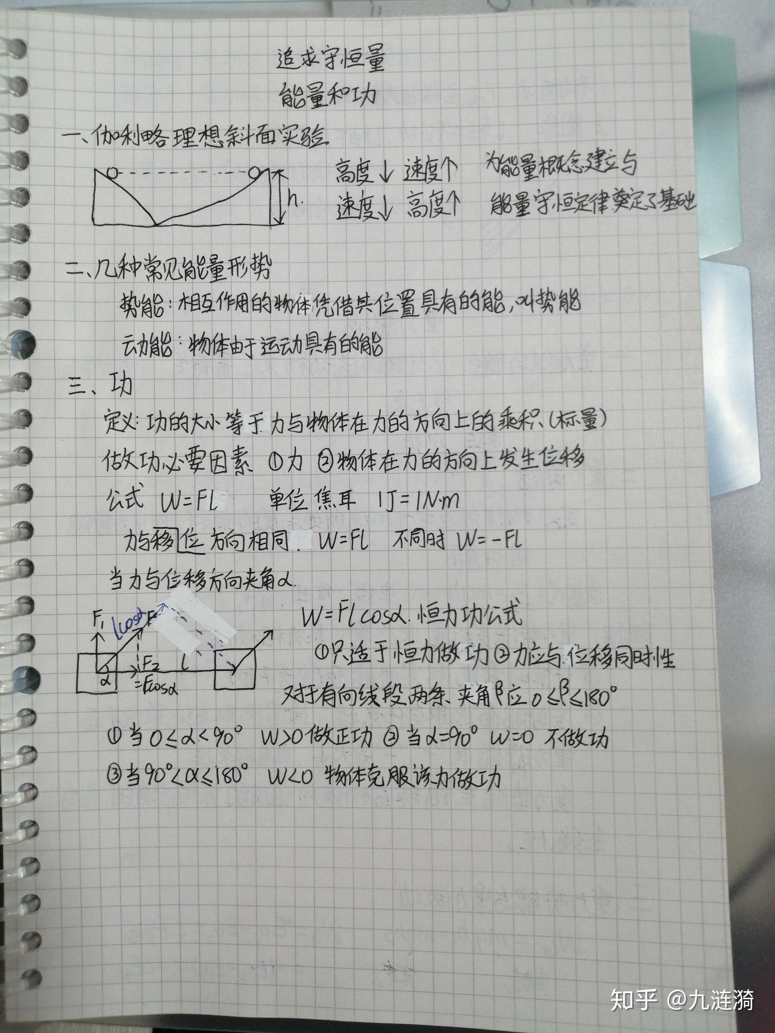 关于物理必修二的笔记