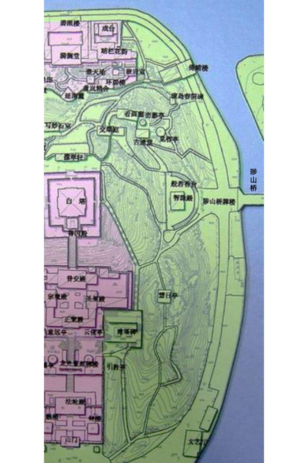 北京北海公园之3:白塔山东麓景观