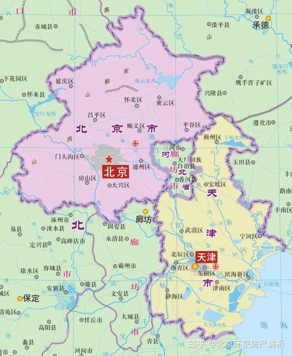 北京香河地图高清版图片