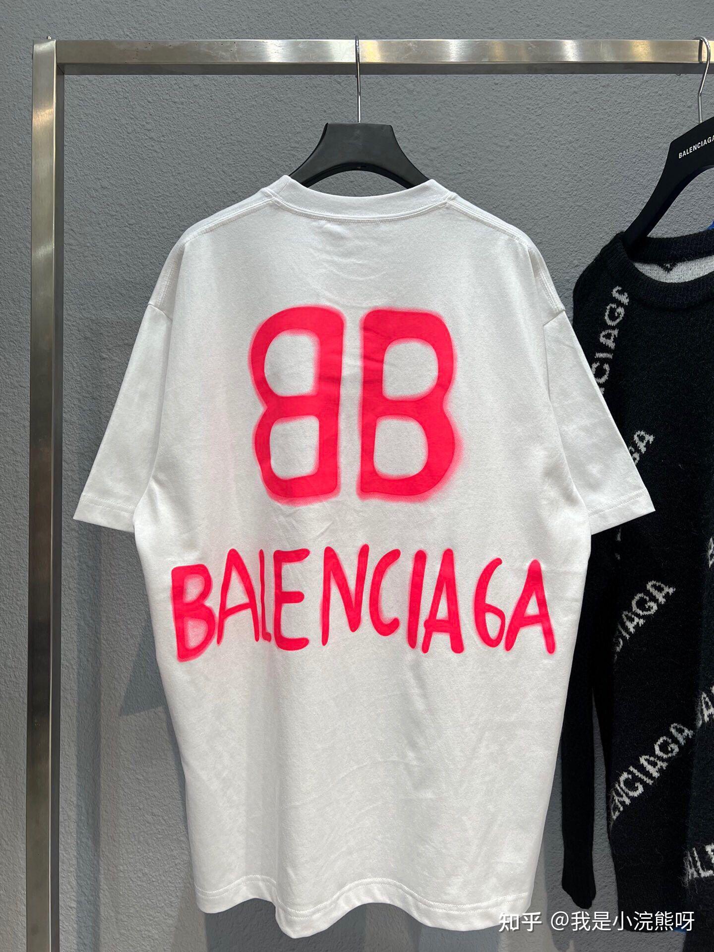 balenciaga巴黎世家背後bb塗鴉短袖