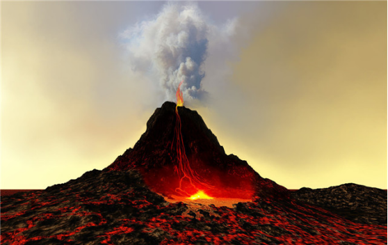 坦博拉火山1815图片