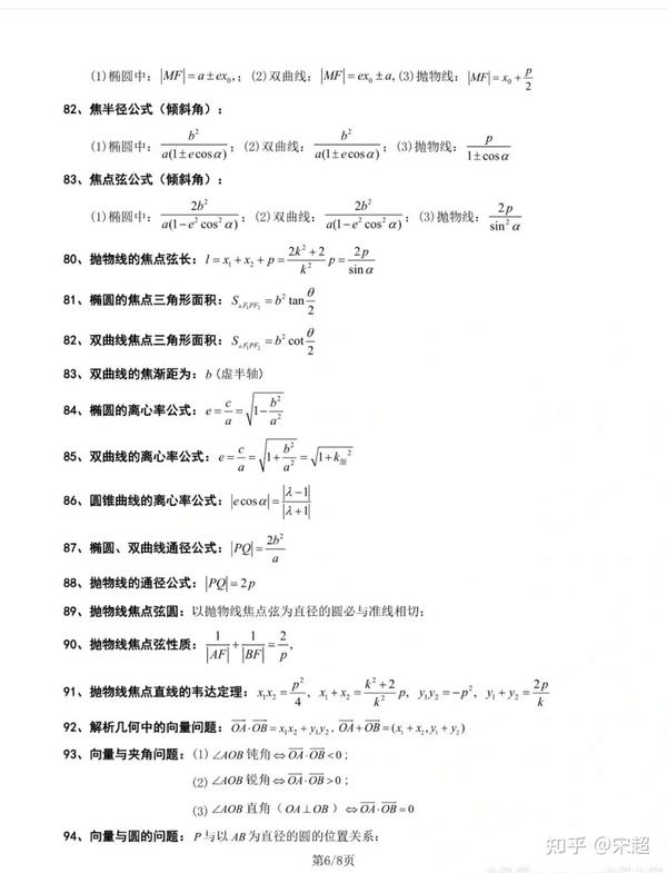 高中数学——考试常用必备127个必背公式 完整电子版 可打印 - 知乎