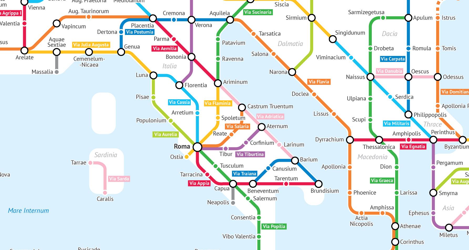 Mappa metro Roma - Metropolitana di Roma