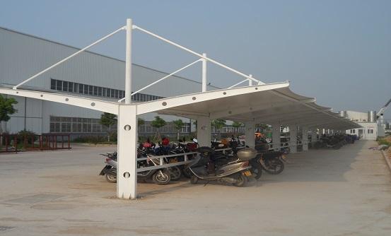 膜结构自行车棚安装需要注意的事项
