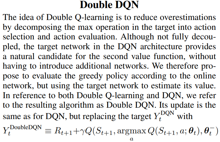 关于Double DQN的实现 - 知乎