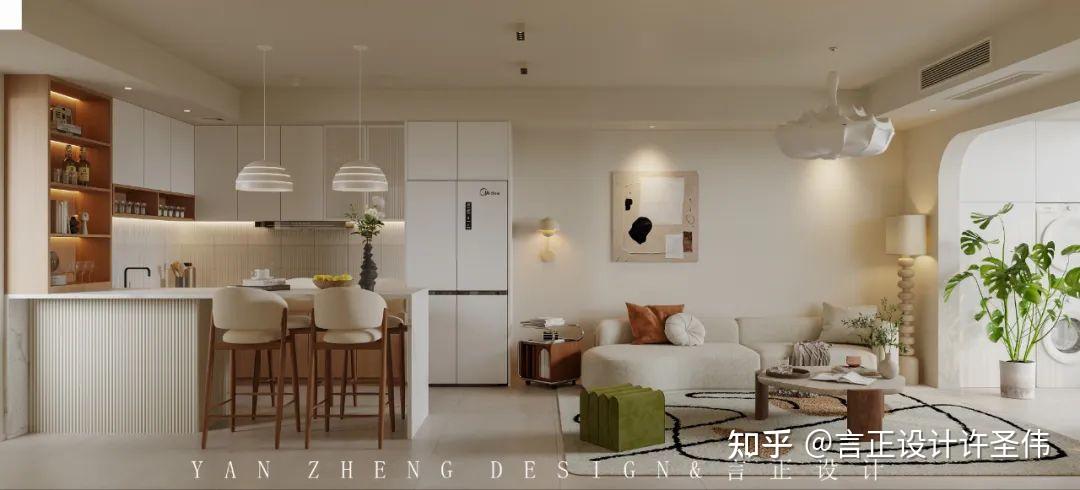 【重庆比较好的室内设计公司】言正新作|圆与弧的奶油侘寂风迷得不出门 - 知乎