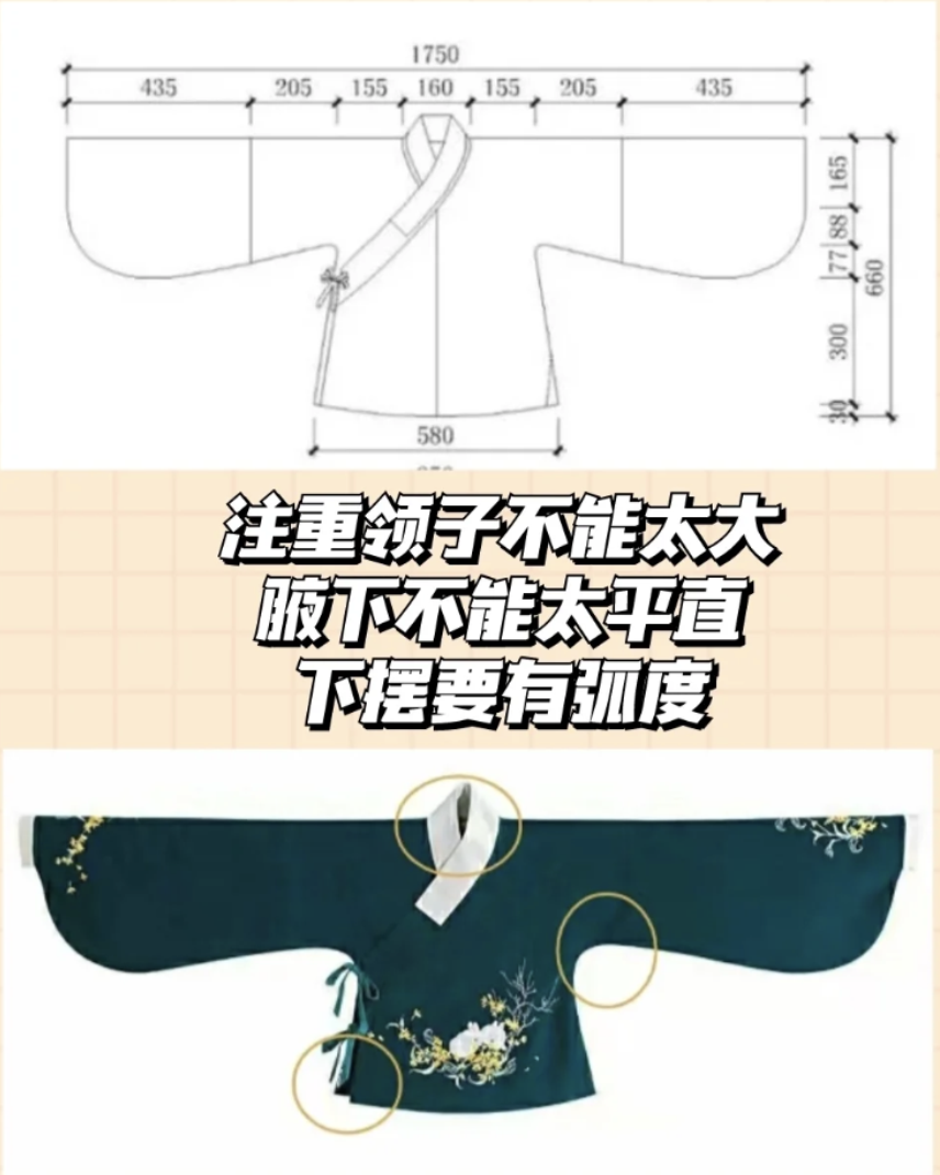 汉服设计步骤如下:传统的汉服版型分为三种基本形制,深衣制,上衣下裳