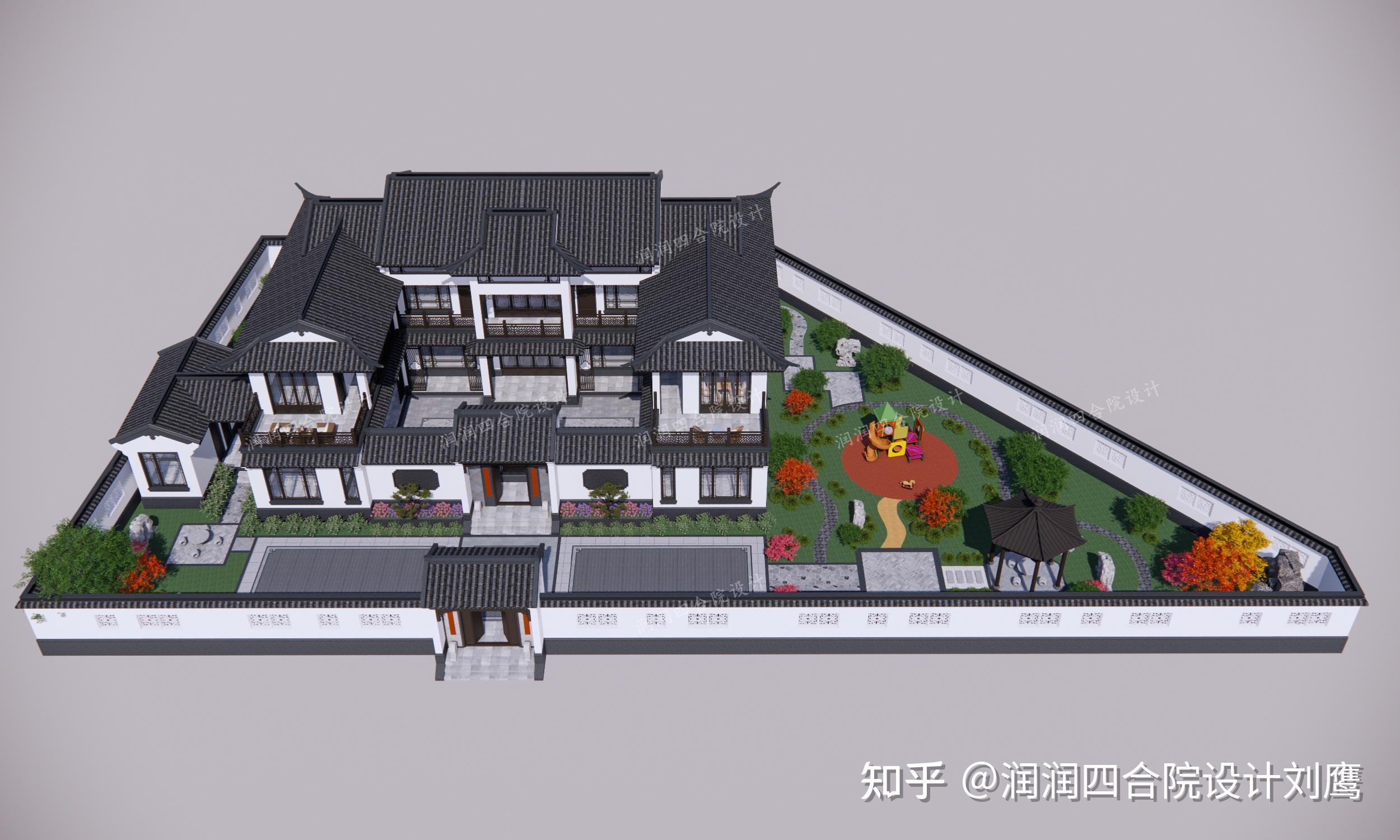 润润四合院设计刘鹰:四川两层苏式四合院祖宅25×18.5,游花园,享田园生活 - 知乎
