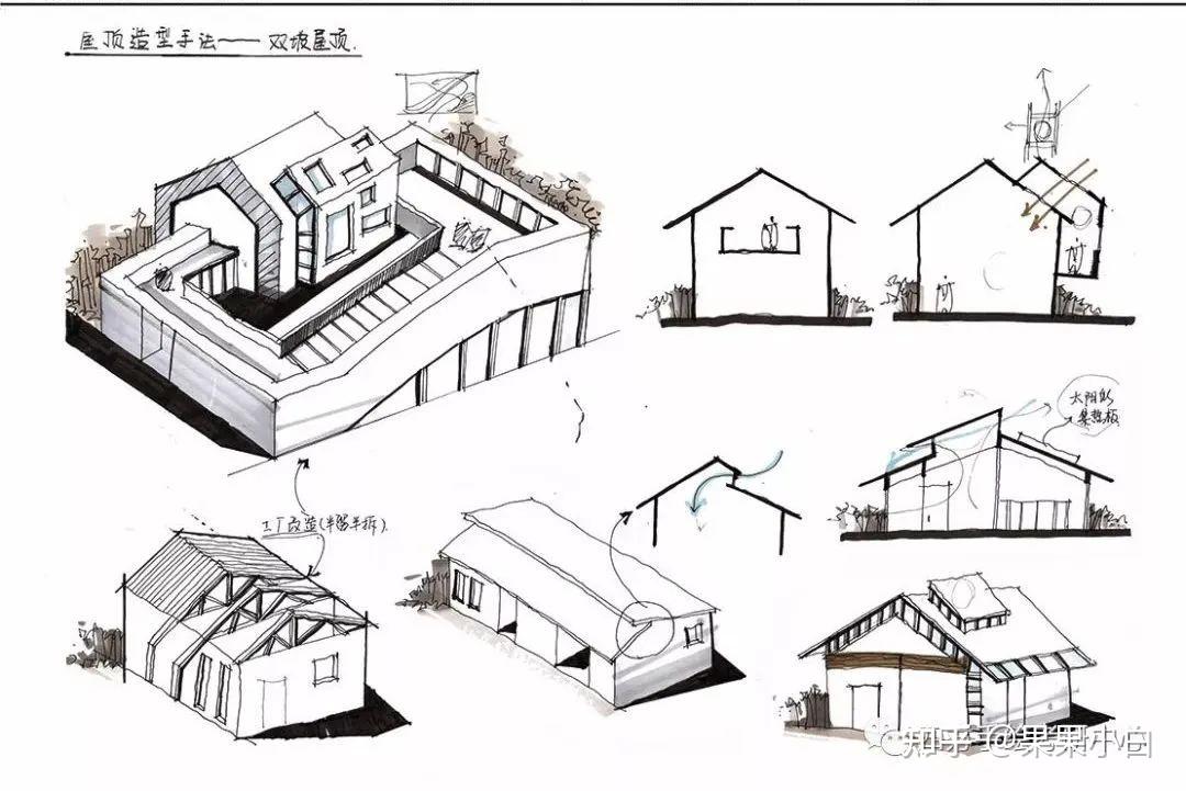 坡屋顶怎么画图片