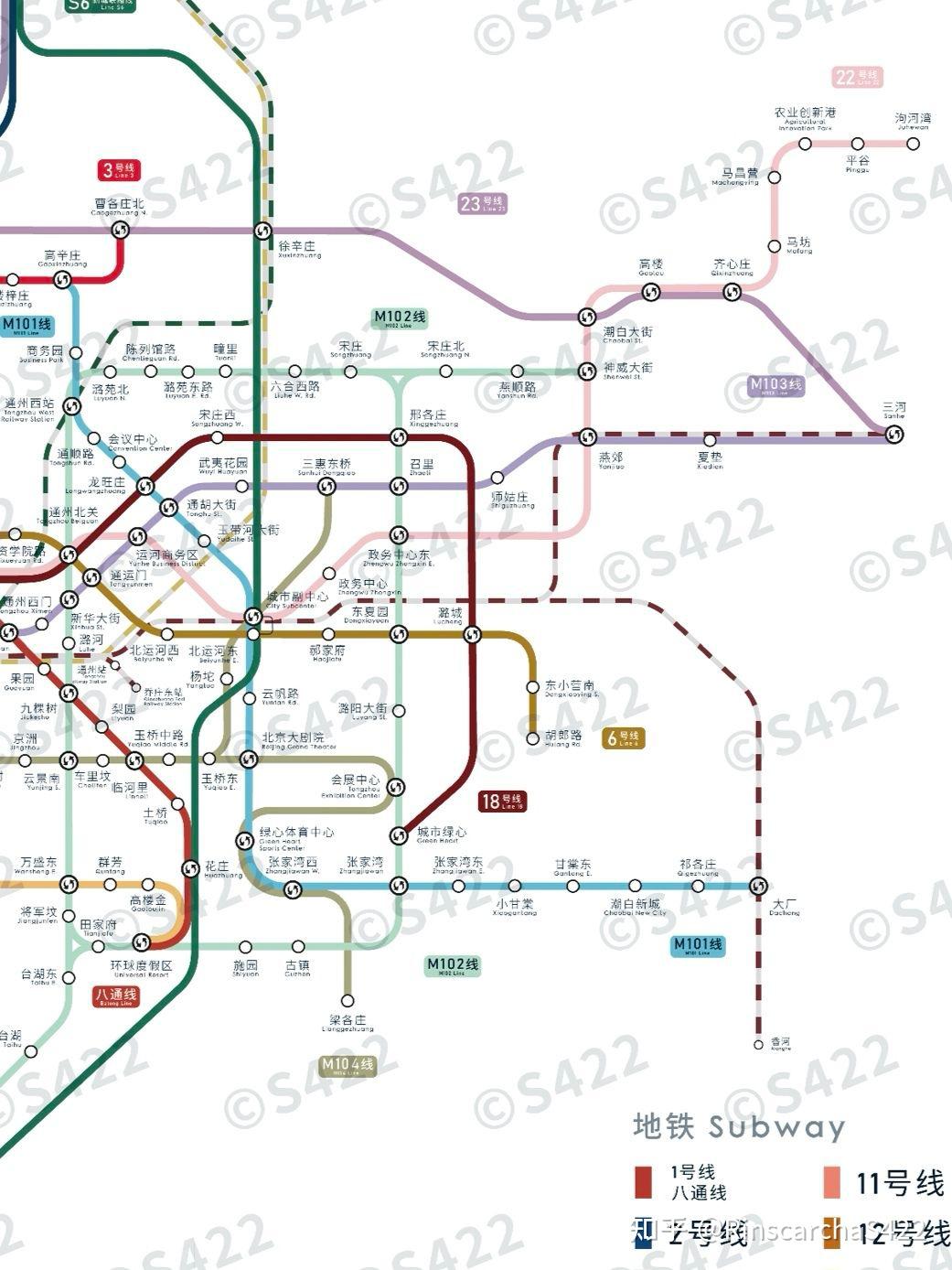 北京市城市轨道交通线路图(远期规划) - 知乎