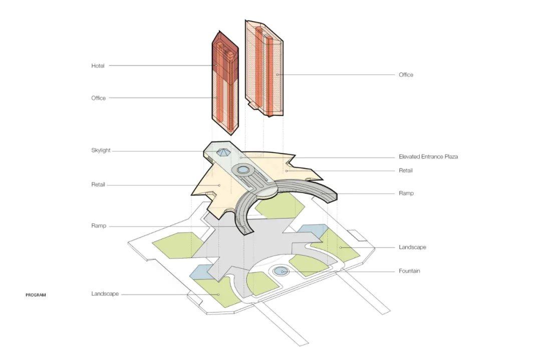 璀璨之珠"的建筑意向,向时代致敬;建筑效果晶莹剔透,璀璨之珠光芒四射
