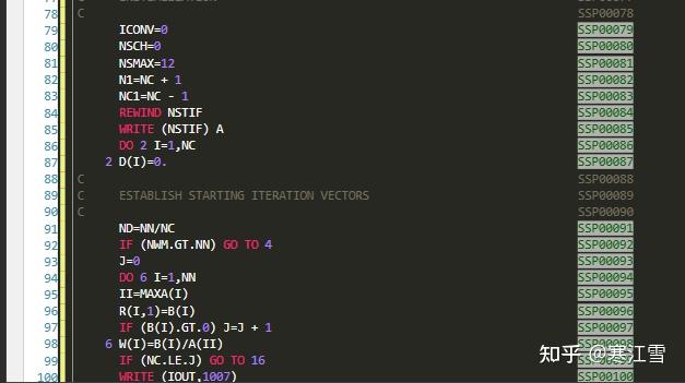 fortran语言的自由格式与固定格式