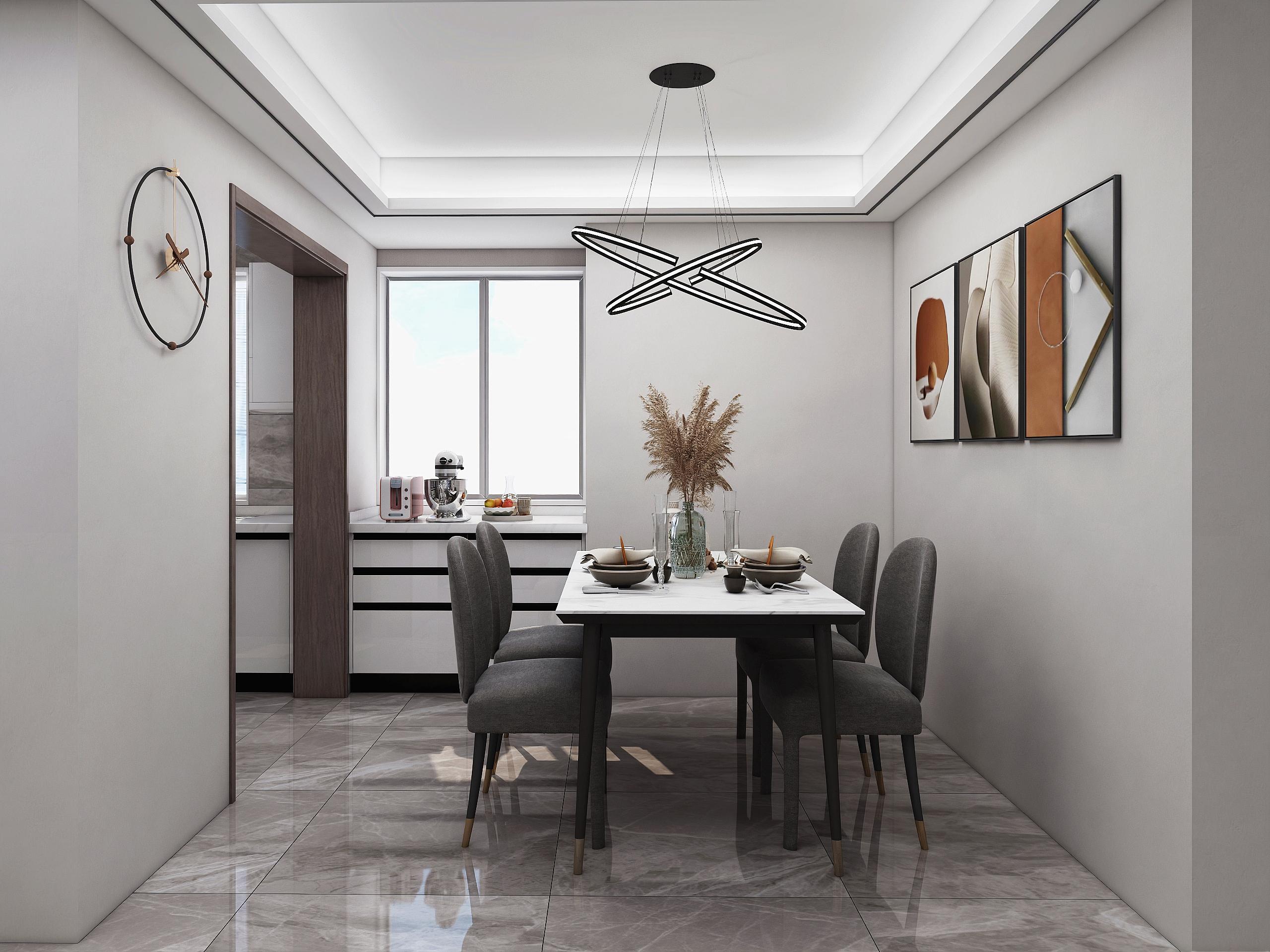 现代简约舒适家116平三室两厅洋房装修