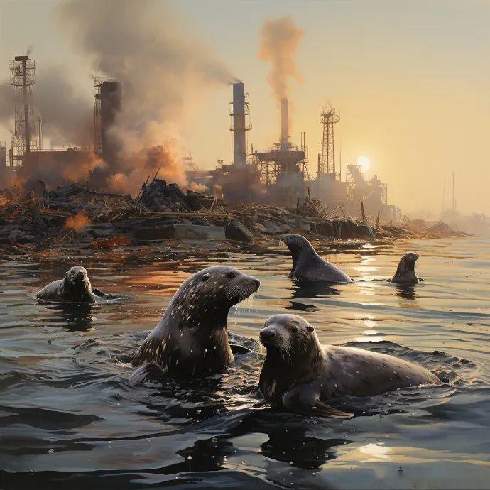 日本1340000吨核污水排海惹众怒全球画师手绘末日世界