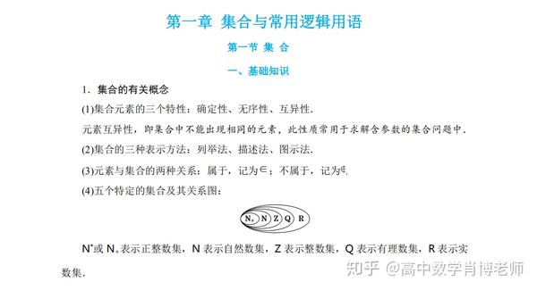 理科 年高考数学 第一章集合 考点与题型全归纳 知乎