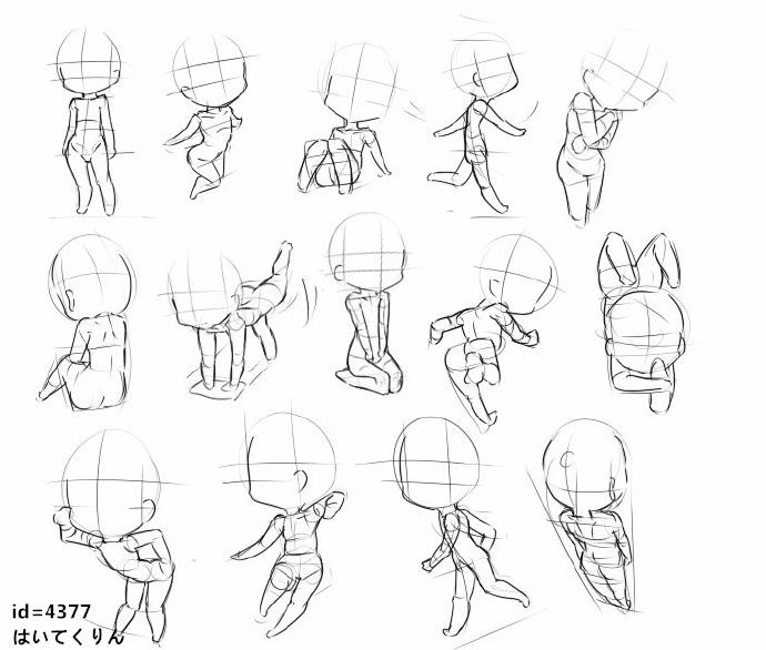 【人体绘画】q版萌漫人体比例及人体姿势学习大揭秘!