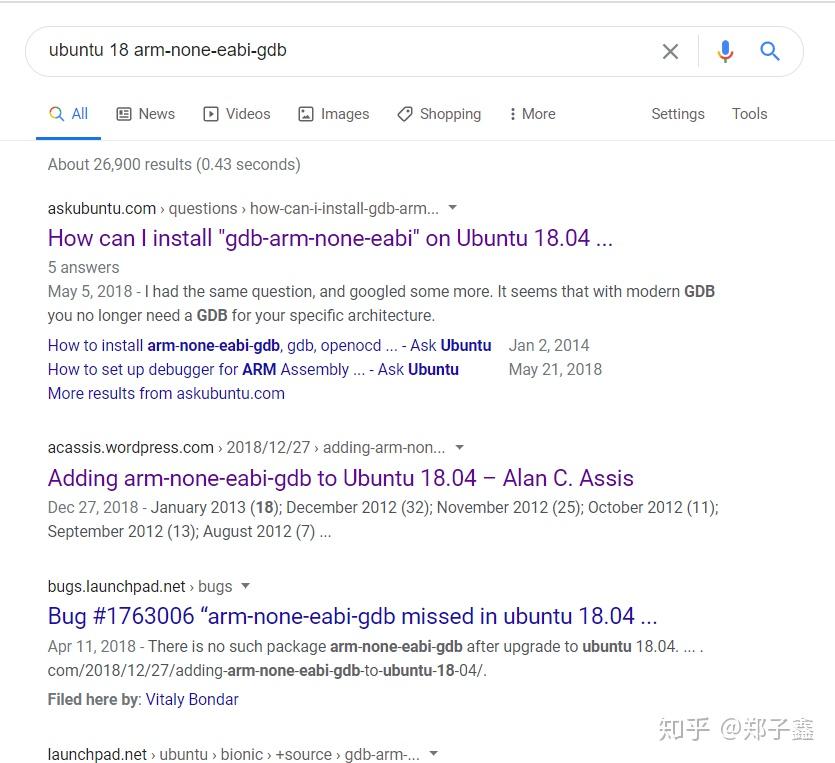  ubuntu18 arm none eabi gdb 