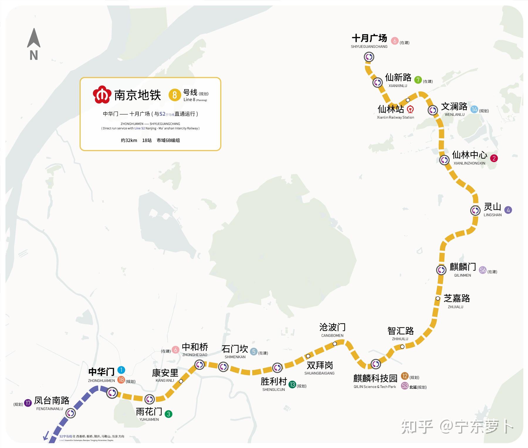 南京地铁远期线网规划图2035及各条线路建设规划情况介绍v17