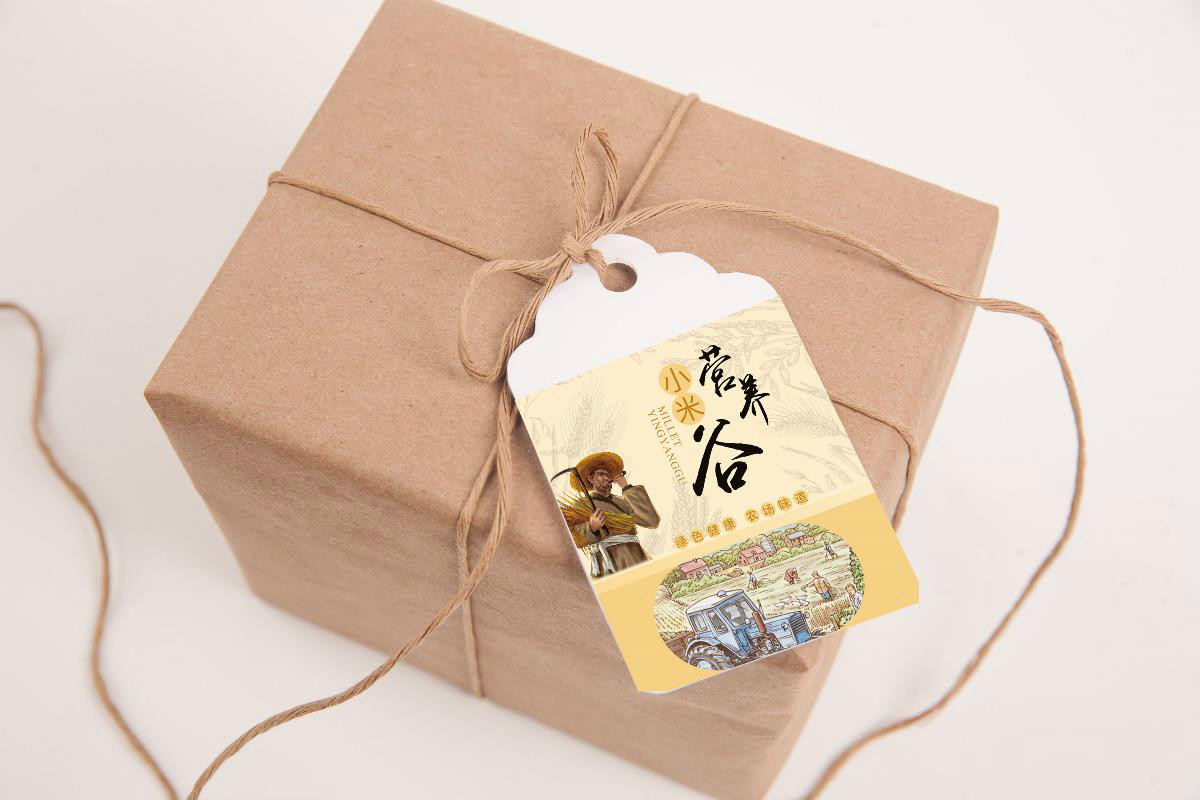 天然营养谷包装贴设计